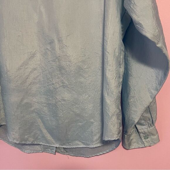 Diane Von Furstenberg L Light Blue Button-Up Shirt - Picture 7 of 7